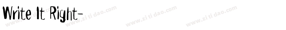 Write It Right字体转换